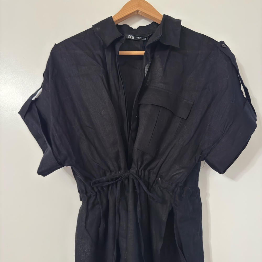 Zara Black Tunic Top